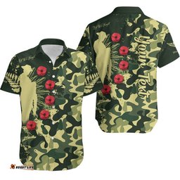 Custom Personalised Australia ANZAC Mix Camouflage Hawaiian Shirt