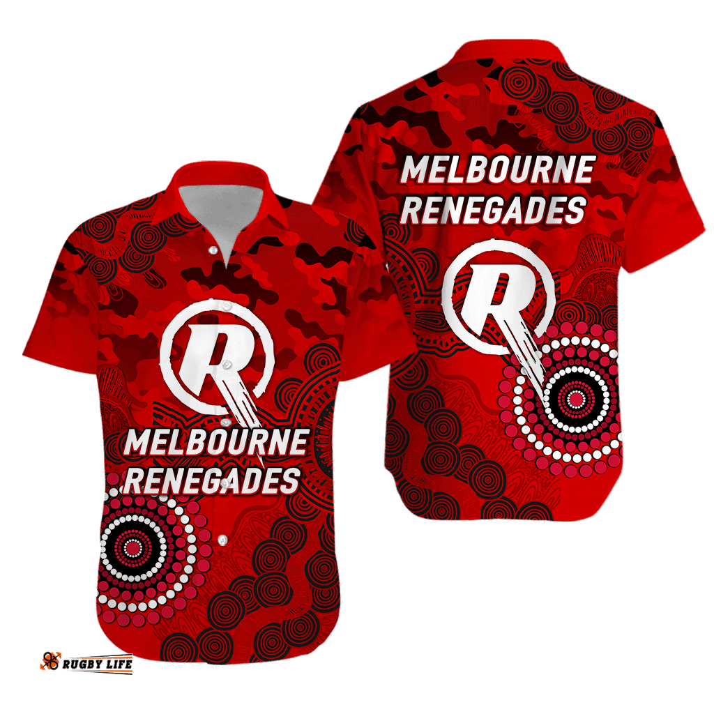 Melbourne Renegades ANZAC Day Aboriginal Hawaiian Shirt