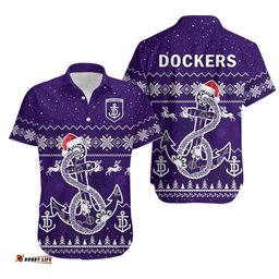 Dockers Football Hawaiian Shirt Freo Indigenous Merry Christmas