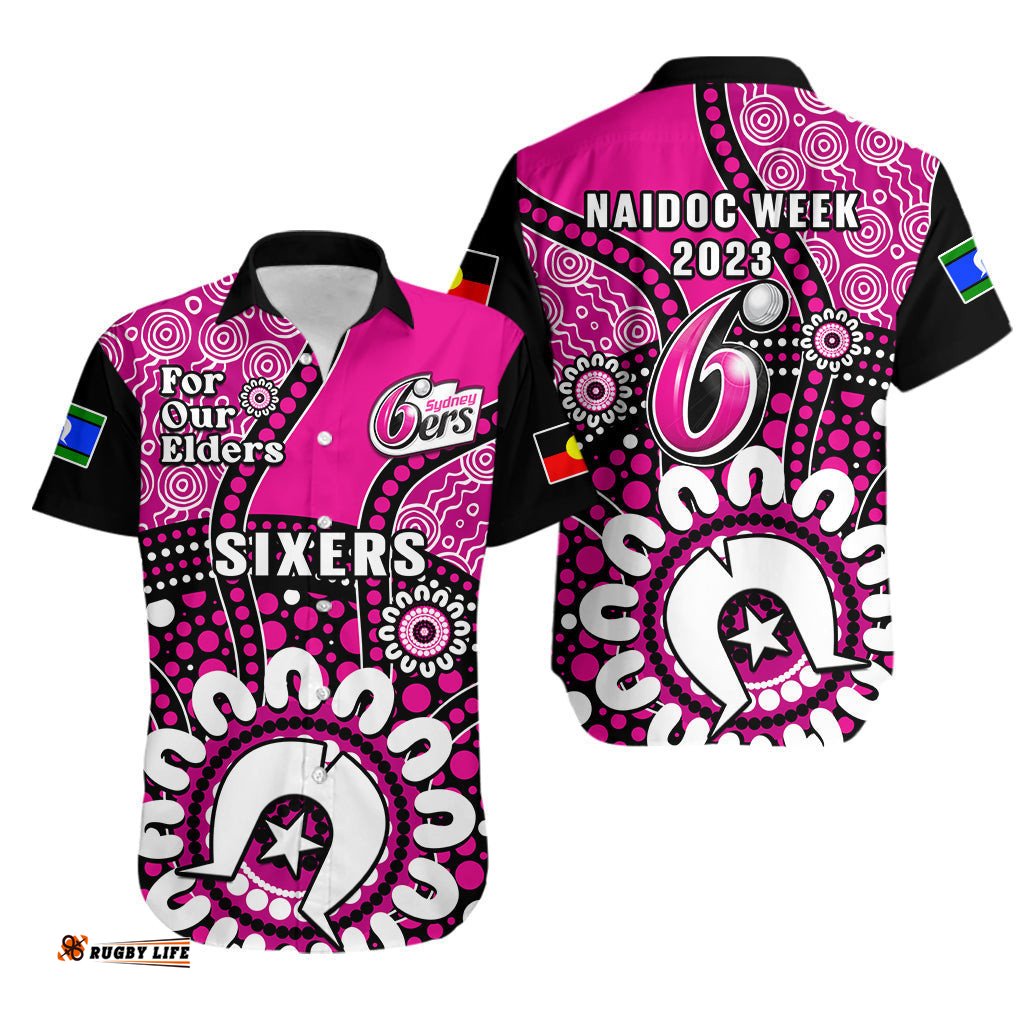 Sydney Sixers NAIDOC Hawaiian Shirt Indigenous For Our Elders