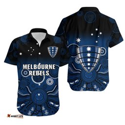 Melbourne Rebels Rugby Hawaiian Shirt Gradient Aboriginal