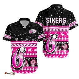 Sydney Sixers Cricket Hawaiian Shirt Christmas Aboriginal