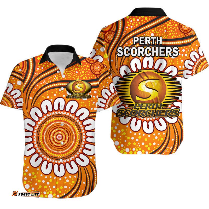 Perth Scorchers Cricket Hawaiian Shirt Aboriginal