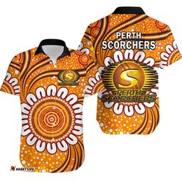 Perth Scorchers Cricket Hawaiian Shirt Aboriginal