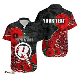 Custom Personalised Anzac DayRenegades Army Mix Aboriginal Hawaiian Shirt