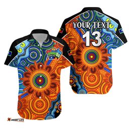 Custom Text and Number NAIDOC Week Hawaiian Shirt Aboriginal and Torres Strait Islanders Together