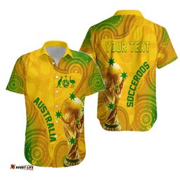Personalised Australia Soccer WC Hawaiian Shirt Aboriginal Socceroos