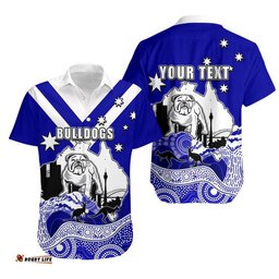 Custom Personalised Bulldogs Rugby Hawaiian Shirt Australia Day Style