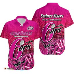Sydney Sixers Champions Hawaiian Shirt Lizard Indigenous Aboriginal