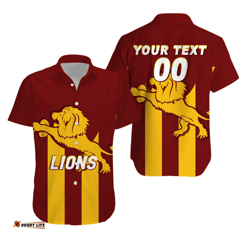 Custom Personalised Lions Harvey Brunswick Leschenault Football Hawaiian Shirt