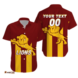 Custom Personalised Lions Harvey Brunswick Leschenault Football Hawaiian Shirt