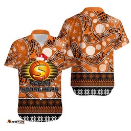 Perth Scorchers Christmas Mix Aboriginal Hawaiian Shirt