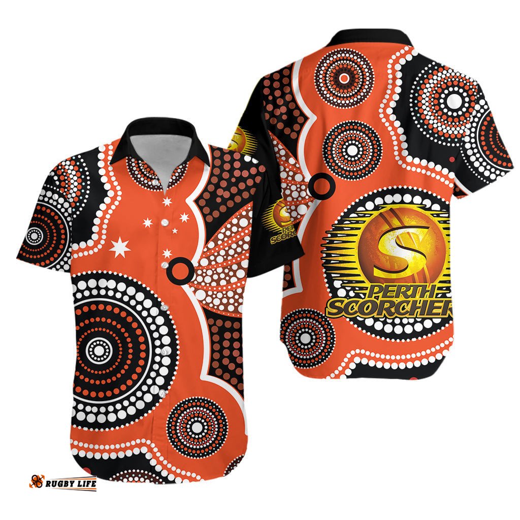Perth Scorchers Hawaiian Shirt Australia Cricket BBL Aboriginal