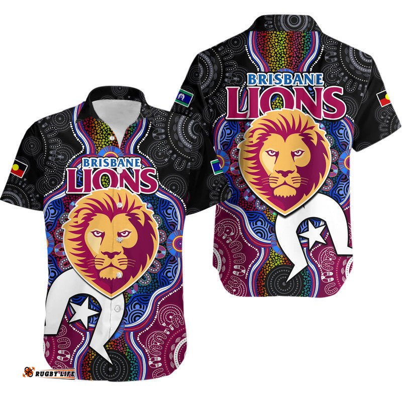 Brisbane Lions Football NAIDOC Week Hawaiian Shirt Indigenous