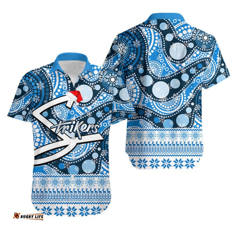 Adelaide Strikers Christmas Mix Aboriginal Hawaiian Shirt