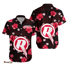 Melbourne Renegades Hawaiian Shirt Cricket Australia Tropical Flowers Impressive