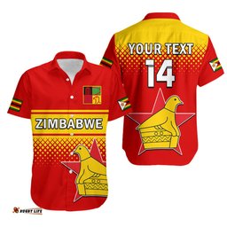 Custom Text And Number Zimbabwe Cricket Hawaiian Shirt The Chevrons ODI Style
