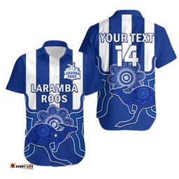 Custom Text And Number Laramba Football Hawaiian Shirt Roos Aboriginal Art