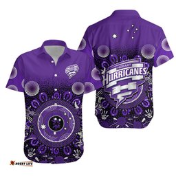 Hobart Hurricanes Hawaiian Shirt Cricket Aboriginal