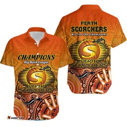 Perth Scorchers Champions Hawaiian Shirt Lizard Indigenous Aboriginal