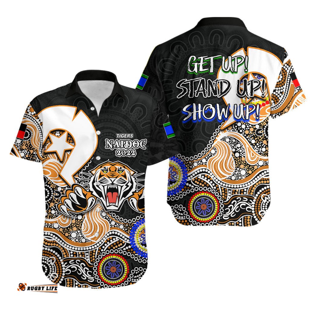 Tigers Rugby Hawaiian Shirt NAIDOC Patterns