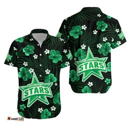 Melbourne Stars Hawaiian Shirt Cricket Australia Tropical Flowers Impressive