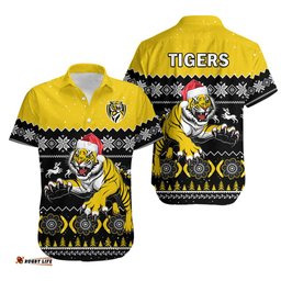 Richmond Football Hawaiian Shirt Tigers Indigenous Merry Christmas