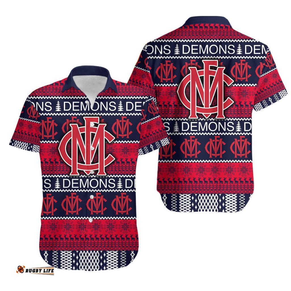 Australian Football League Christmas Demons Hawaiian Shirt