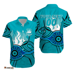 Custom Personalised Brisbane Heat Aboriginal Cricket Hawaiian Shirt