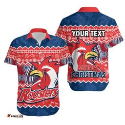 Custom Personalised Sydney Aboriginal Roosters Christmas Vibe Hawaiian Shirt