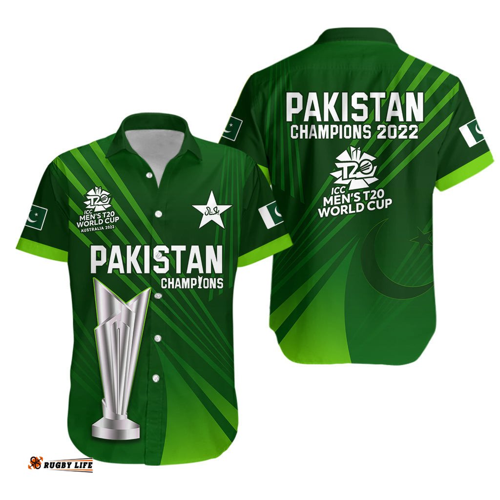 Pakistan Cricket Hawaiian Shirt Champions ICC T20 Shaheens