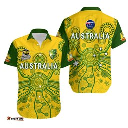 Australia Cricket Hawaiian Shirt Aussie Mens T20 World Cup