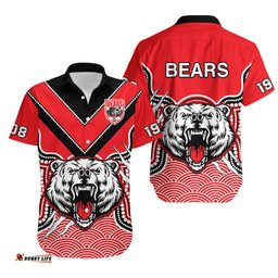 North Sydney Rugby Hawaiian Shirt Bears 1908 Indigenous Pattern