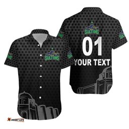 Custom Personalised Multan Sultans HBL PSL T20 Cricket Hawaiian Shirt Original Style Black