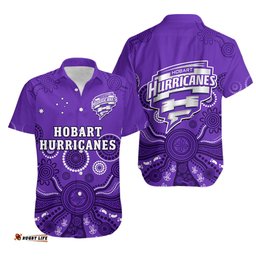 Hobart Hurricanes Cricket Hawaiian Shirt Indigenous Artsy