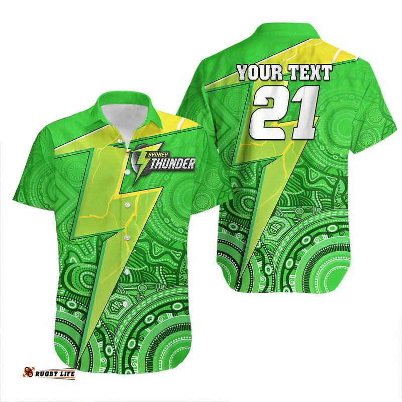 Custom Personalised Sydney Thunder Indigenous Aboriginal Arts Hawaiian Shirt