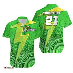 Custom Personalised Sydney Thunder Indigenous Aboriginal Arts Hawaiian Shirt