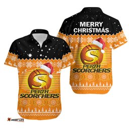 Perth Scorchers Cricket Hawaiian Shirt Aboriginal Merry Christmas