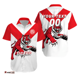 Custom Personalised Tigers South Bunbury Football Hawaiian Shirt