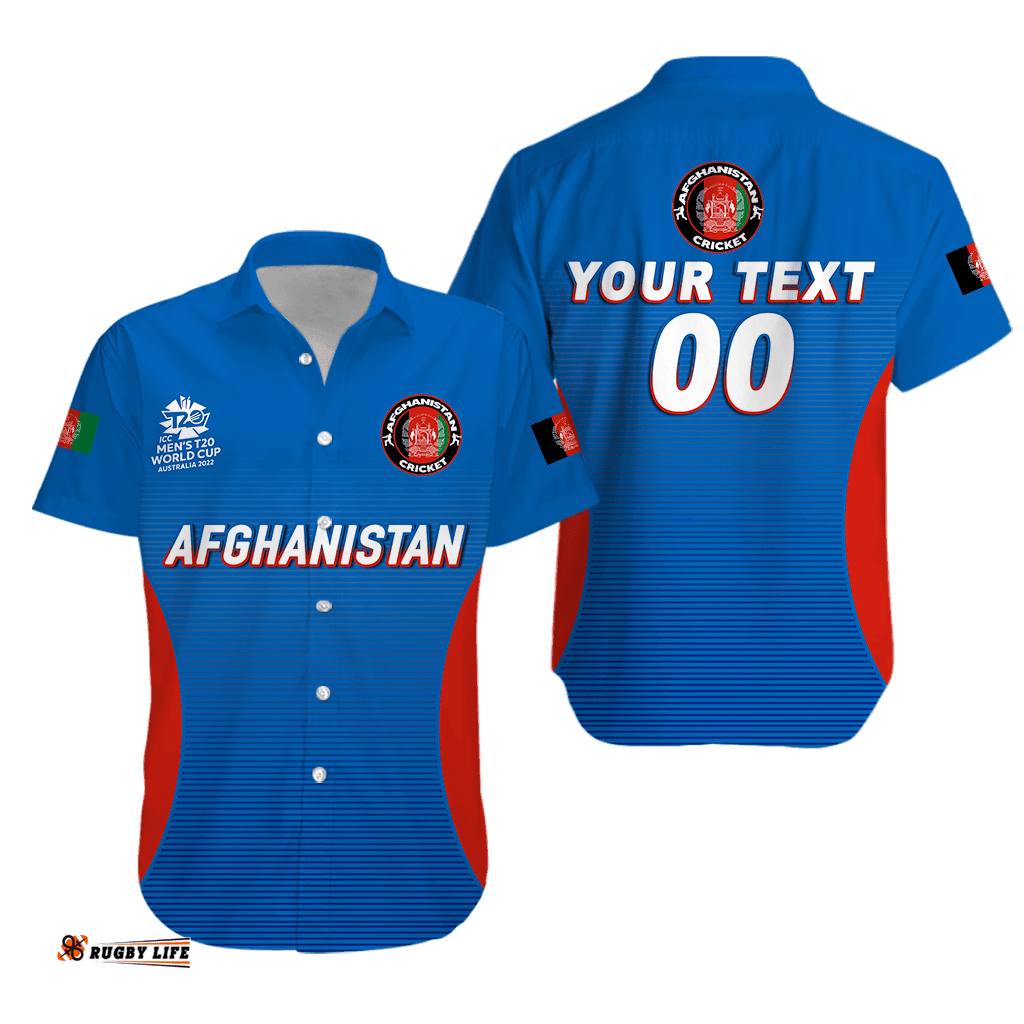 Custom Personalised Afghanistan Cricket Men's T20 World Cup Pride Hawaiian Shirt