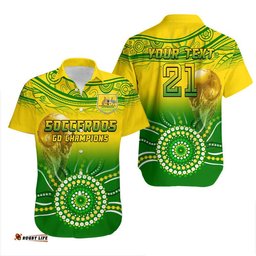 Custom Personalised Australia Soccer Socceroos Go Champions Hawaiian Shirt