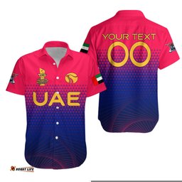 Custom Personalised United Arab Emirates Cricket T20 World Cup Men's Hawaiian Shirt