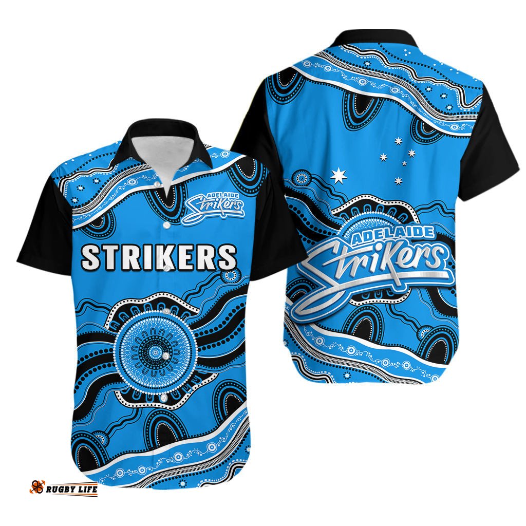 Adelaide Strikers Cricket Hawaiian Shirt Aboriginal Painting