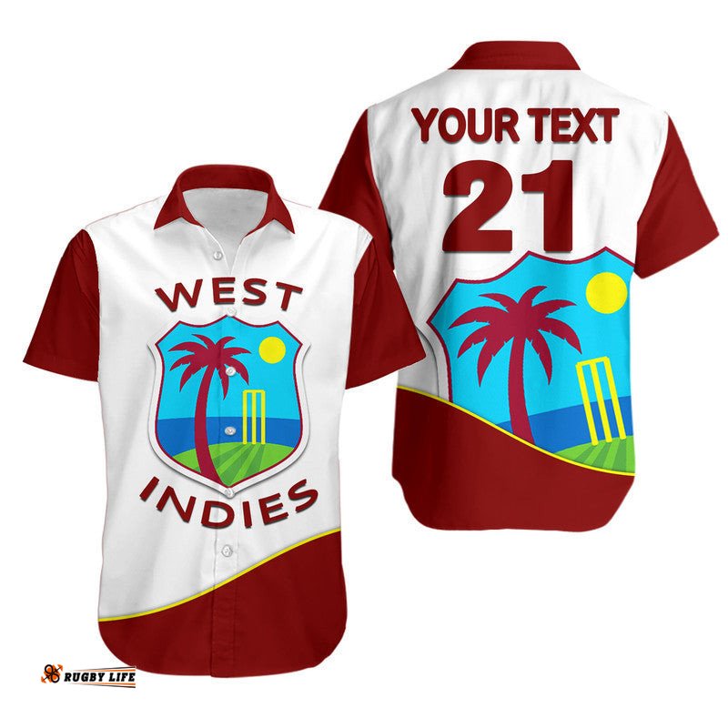 Custom Personalised West Indies Windie Cricket Hawaiian Shirt
