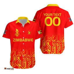 Custom Personalised Zimbabwe Cricket The Chevrons T20 World Cup Men's Hawaiian Shirt