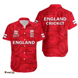 England Cricket Hawaiian Shirt Mens T20 World Cup