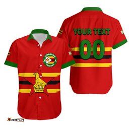 Custom Personalised And Number Zimbabwe Cricket Jersey Hawaiian Shirt