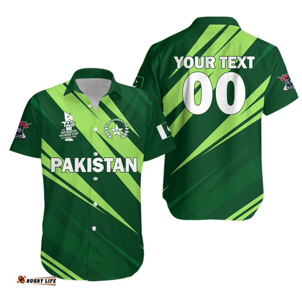 Custom Personalised Pakistan Cricket Shaheens T20 World Cup Men's Hawaiian Shirt
