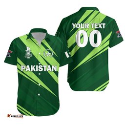 Custom Personalised Pakistan Cricket Shaheens T20 World Cup Men's Hawaiian Shirt