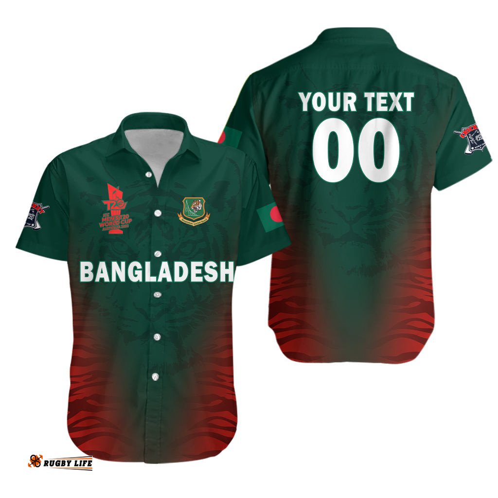 Custom Personalised Bangladesh Cricket The Tiger's T20 World Cup Men's Hawaiian Shirt